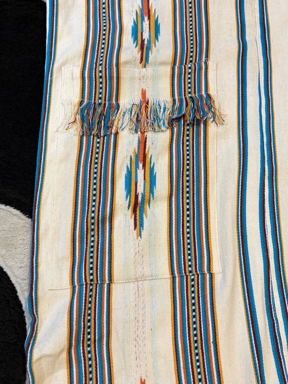 Free People Margarita Woven Kimono Boho Festival Beach Coverup Ivory Western - Picture 9 of 12